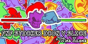 FNF Stickers Icons V-Slice + Wins Icons Mobile Mod – Download and Play Online
